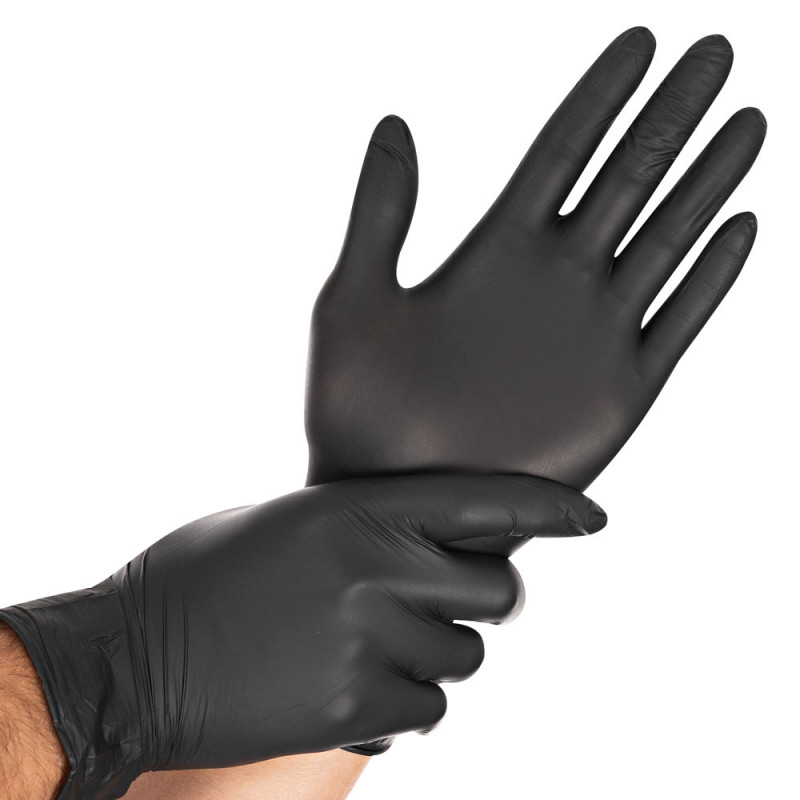 Hygostar Safe Light Nitril Handschuhe schwarz, 100 Stück | tat2basix Tattoobedarf Onlineshop
