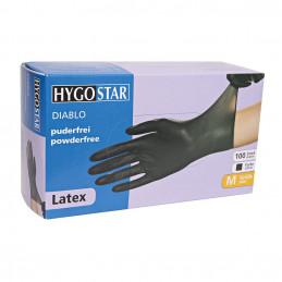 Handschuhe | HYGOSTAR | Hygostar Diablo Latex Handschuhe schwarz, 100 Stück