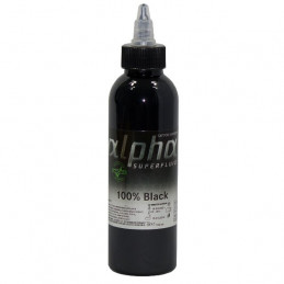 Alpha Superfluid 100% Black, 150 ml Tattofarbe | tat2basix Tattoobedarf Onlineshop