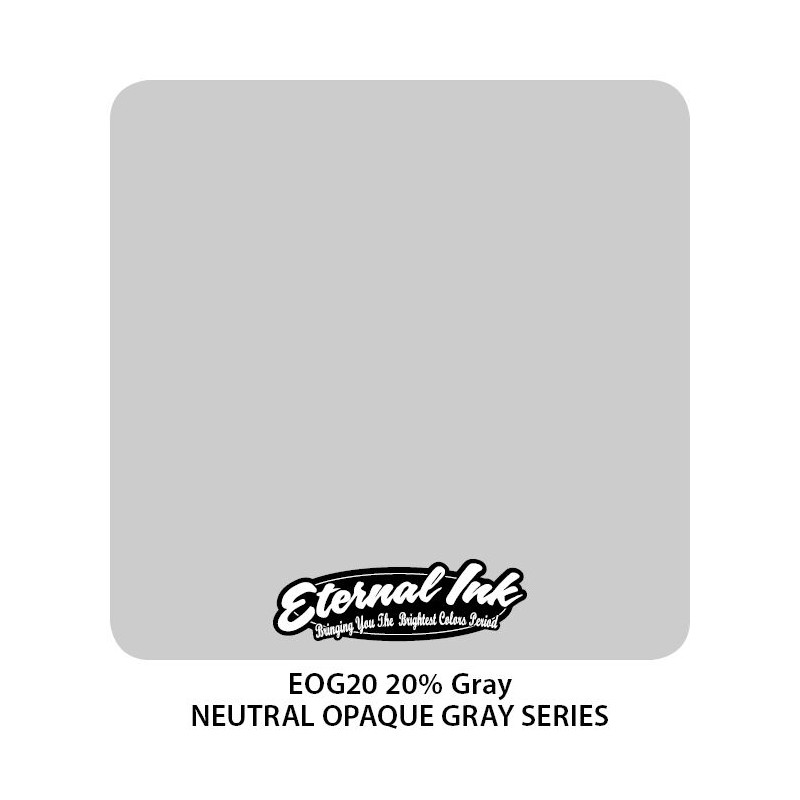 ETERNAL INK - 20% Neutral Gray 30 ml Tattoofarbe Eternal Ink Graue Farbtöne Tattoobedarf ETERNAL INK - 20% Neutral Gray 30 ml Tattoofarbe Eternal Ink Graue Farbtöne Tattoobedarf