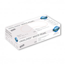 Unigloves White Pearl Nitril Handschuhe weiß, 100 Stück | tat2basix Tattoobedarf Onlineshop