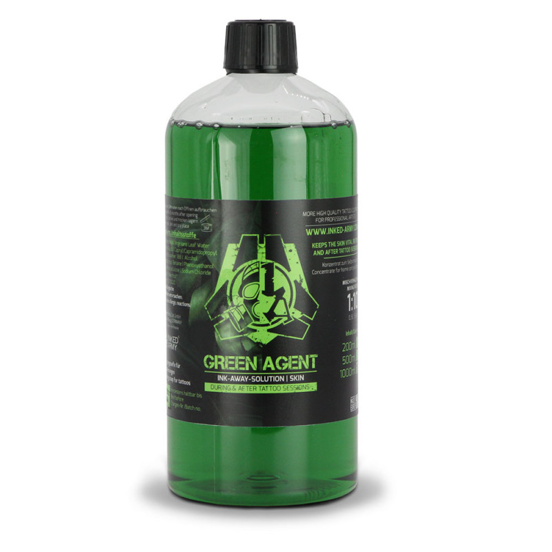 Seife/ Green Soap | The Inked Army | Green Agent Skin - Reinigungslösung, Konzentrat 500 ml